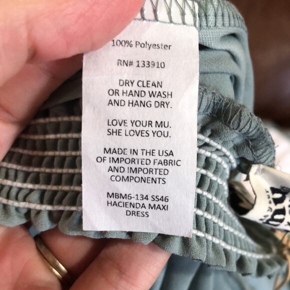 NWT Show Me Your Mumu Hacienda sage maxi dress XS - Picture 5 of 6